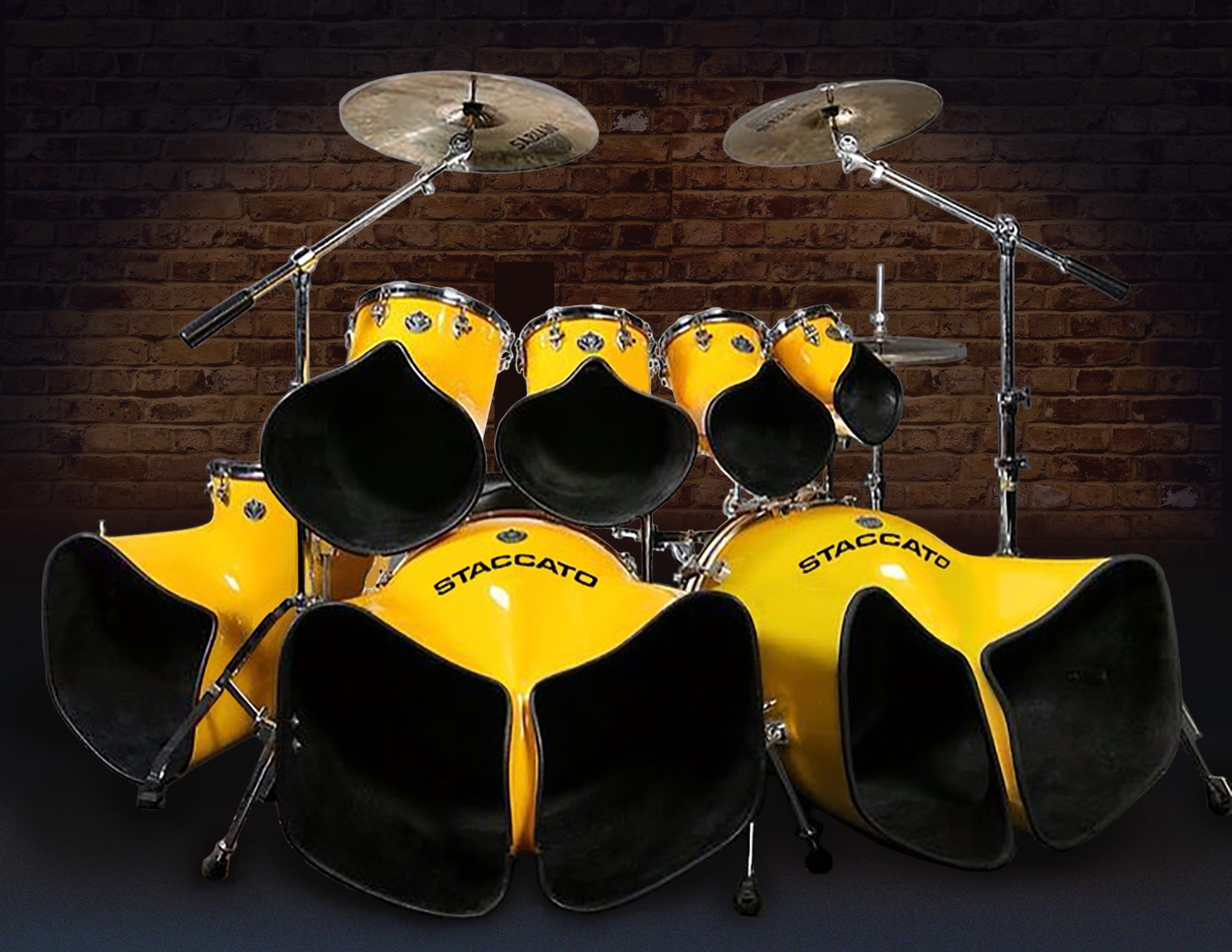 Yellow drum kit